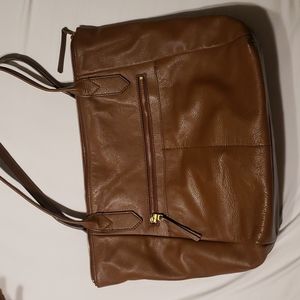 Fossil Leather Tote Bag